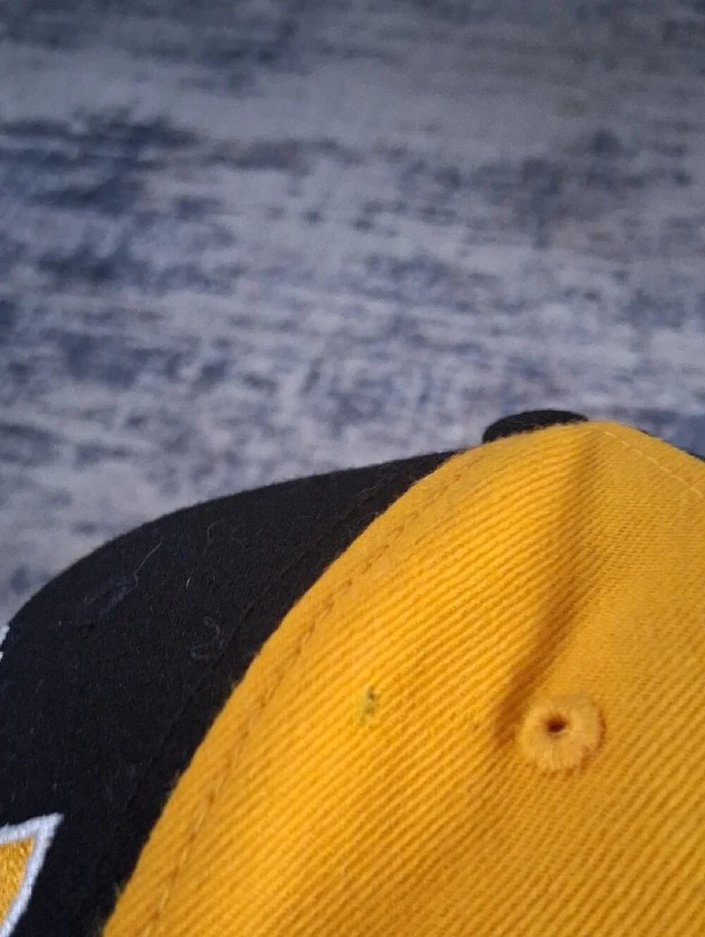 Reebok Black & Gold Split-Panel Men's Hat